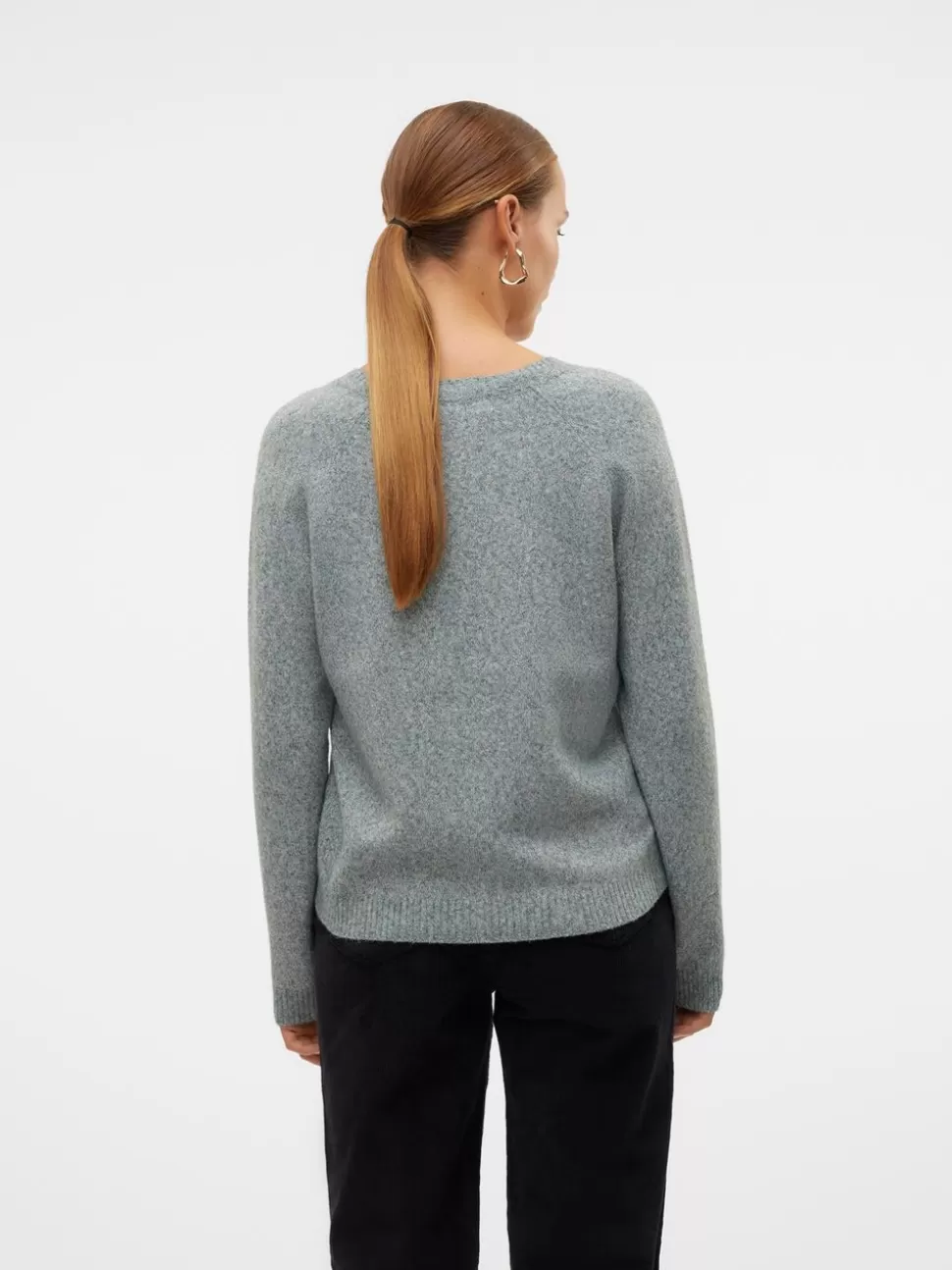 Stickat^VERO MODA VMDOFFYSHINE Pullover Balsam Green
