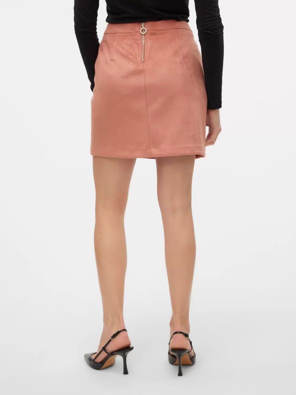Kjolar^VERO MODA VMDONNADINA Kort Kjol Old Rose