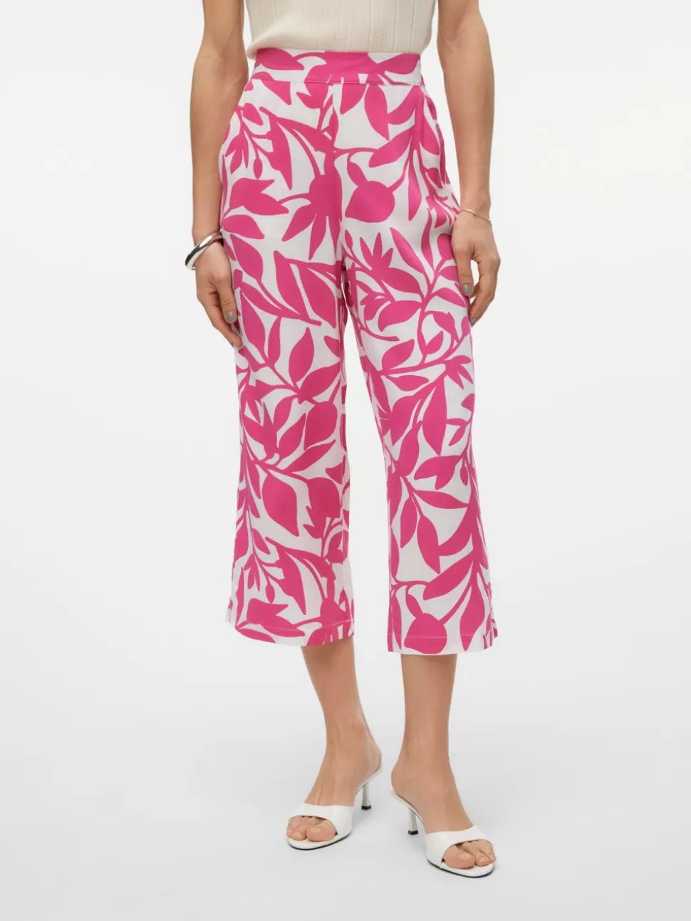 Byxor^VERO MODA VMEASY Hög Midja Culottebyxor Snow White