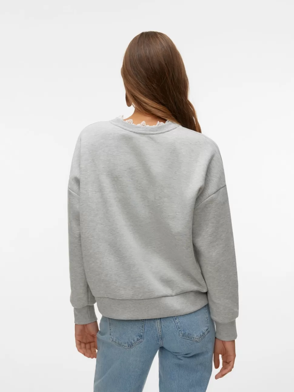 Sweatshirts^VERO MODA VMEBBA Sweatshirt Light Grey Melange
