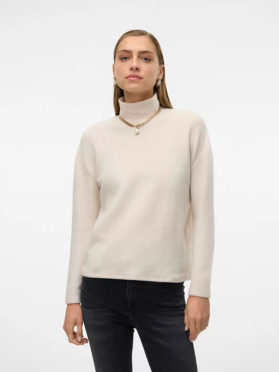 Toppar^VERO MODA VMEBBA Topp Oatmeal