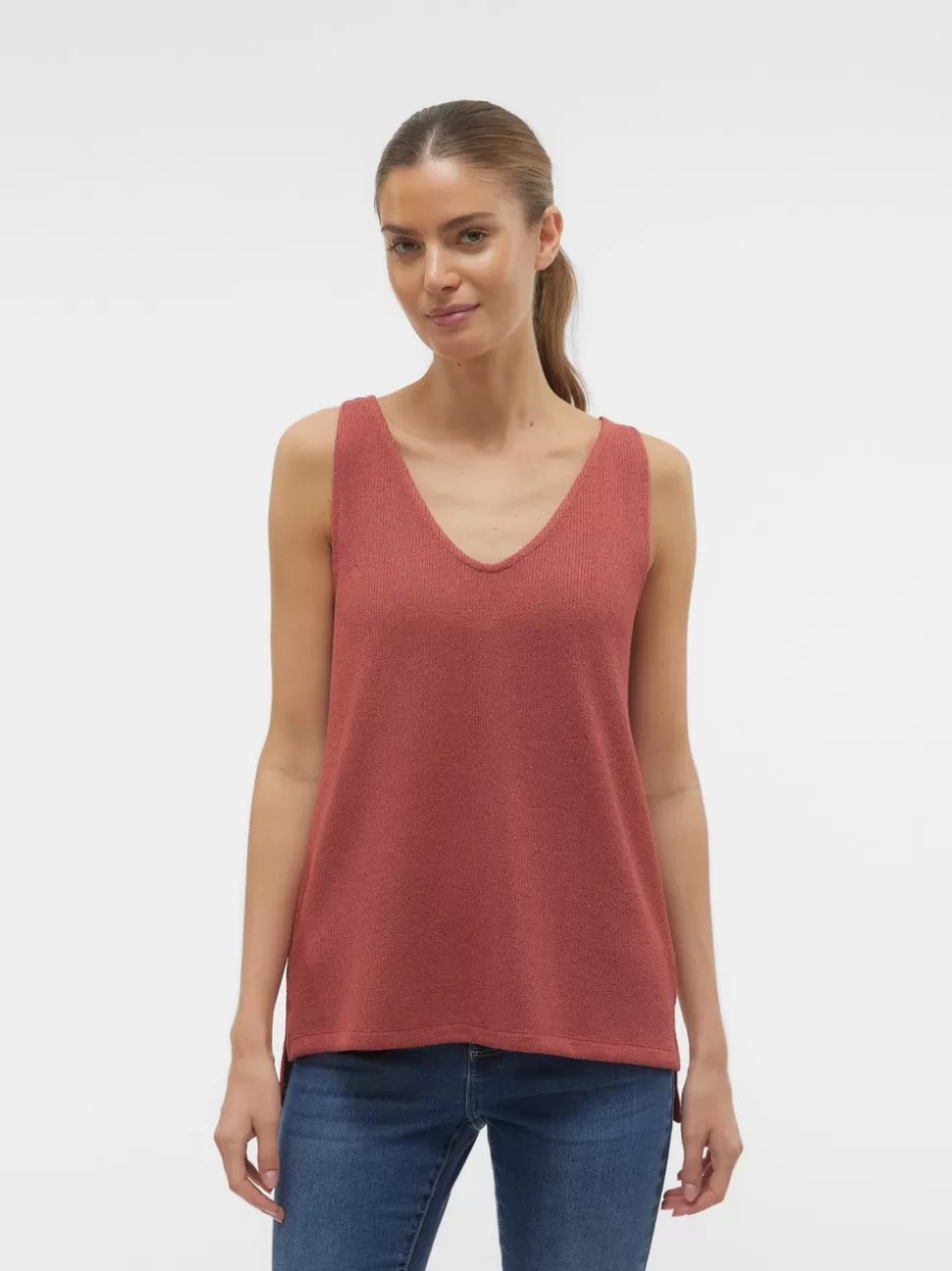 Stickat | Toppar^VERO MODA VMEDDIE Pullover Marsala