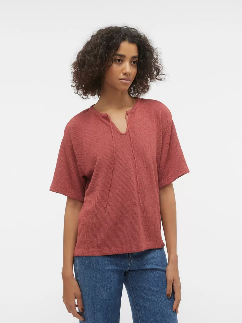 Stickat | Toppar^VERO MODA VMEDDIE Pullover Marsala