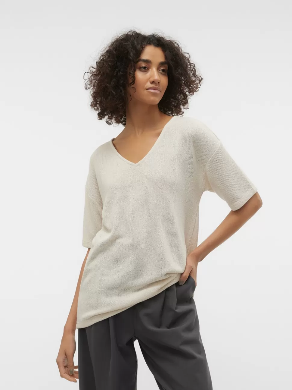 Stickat | Toppar^VERO MODA VMEDDIE Pullover Oatmeal