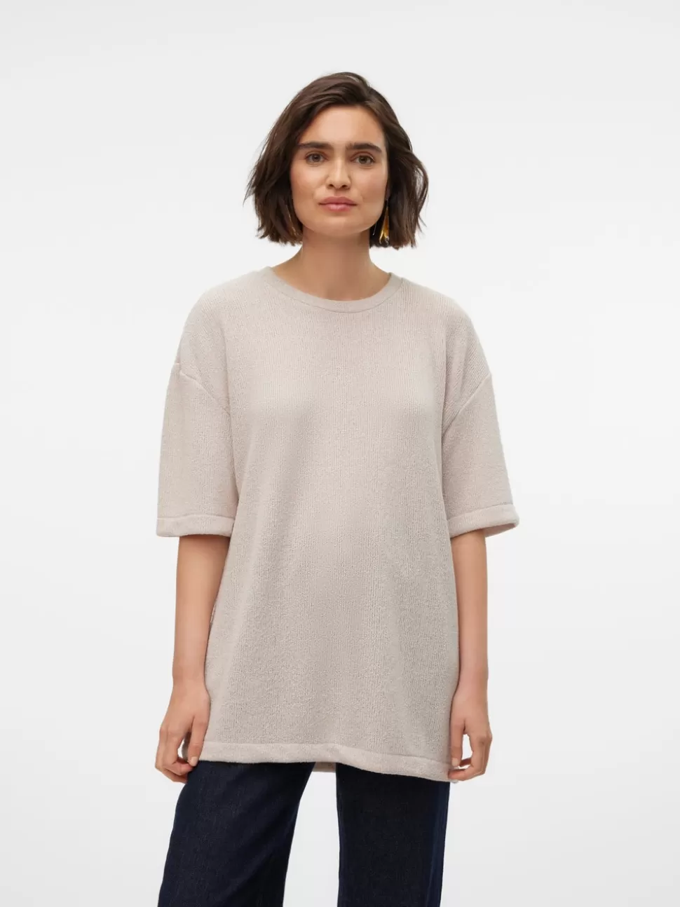Stickat^VERO MODA VMEDDIE Pullover Oatmeal
