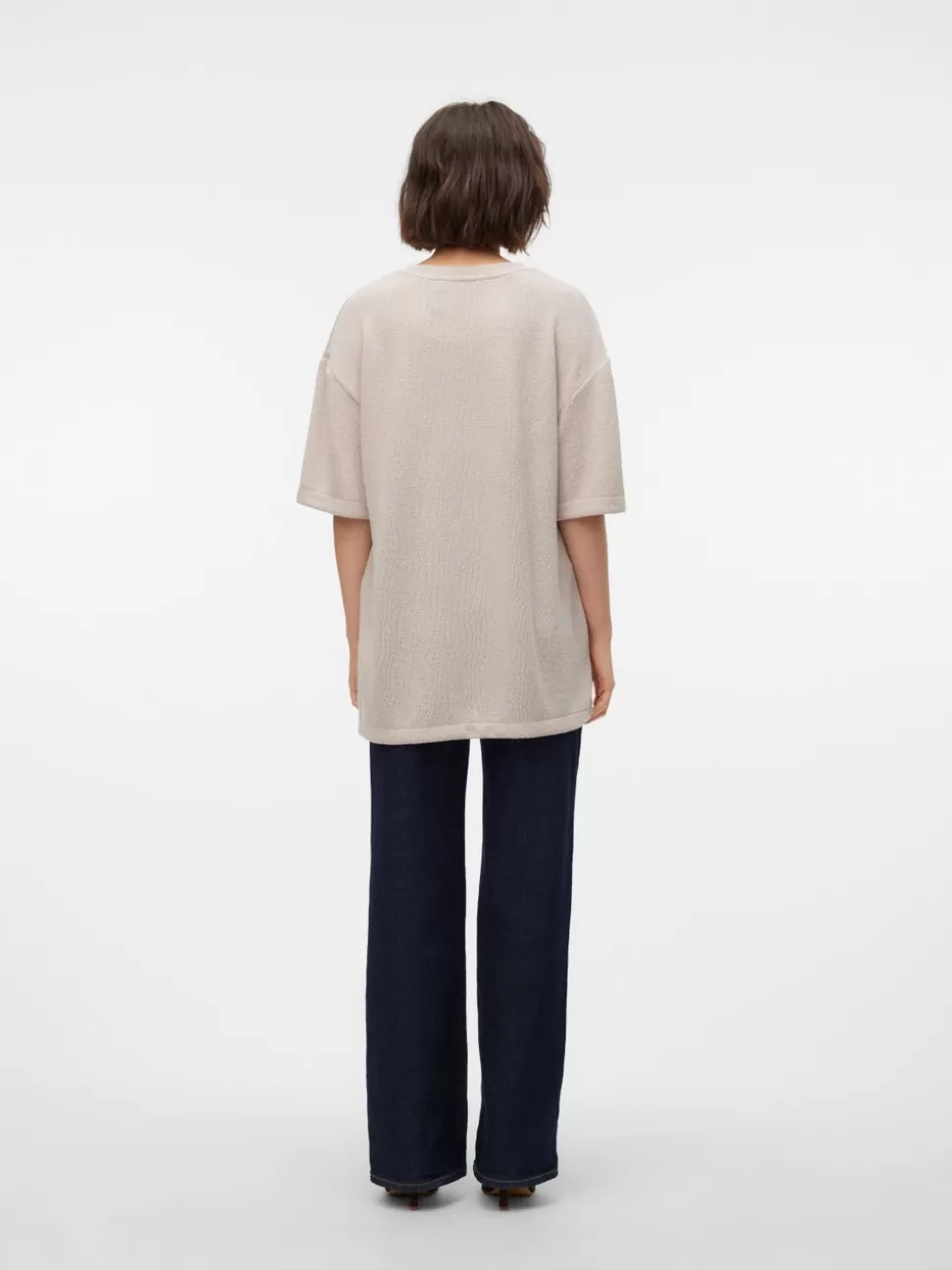Stickat^VERO MODA VMEDDIE Pullover Oatmeal