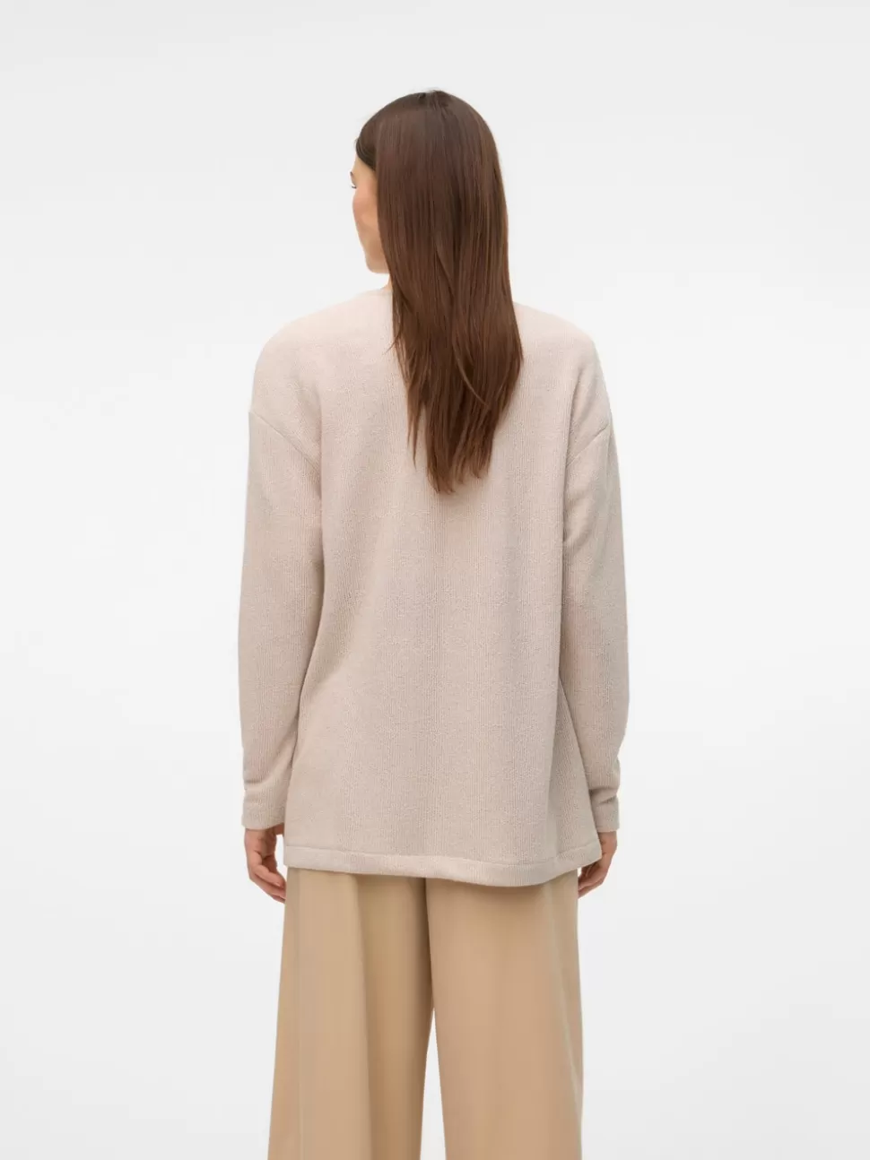 Stickat^VERO MODA VMEDDIE Stickad Kofta Oatmeal