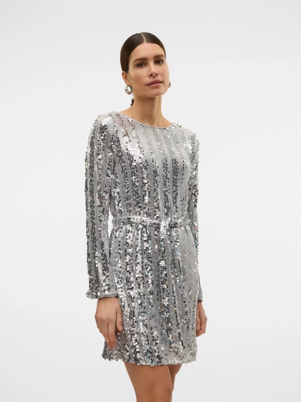 Festkläder^VERO MODA VMEFA Kort Klänning Silver