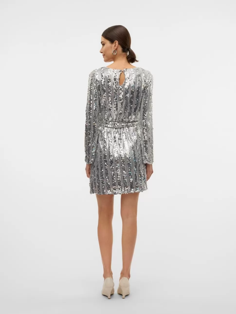 Festkläder^VERO MODA VMEFA Kort Klänning Silver