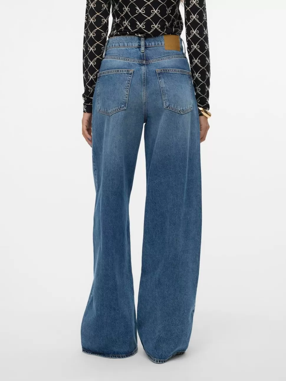 Jeans^VERO MODA VMELINA Superhög Midja Vida Ben Jeans Medium Blue Denim