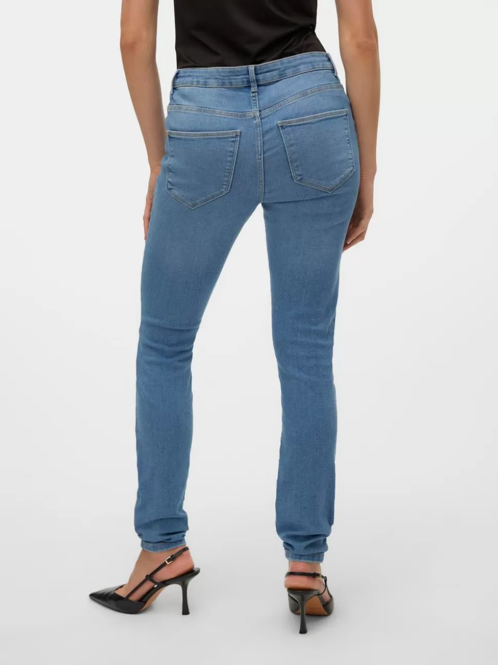 Jeans | Basics^VERO MODA VMELLY Medelhög Midja Skinny Fit Jeans Medium Blue Denim