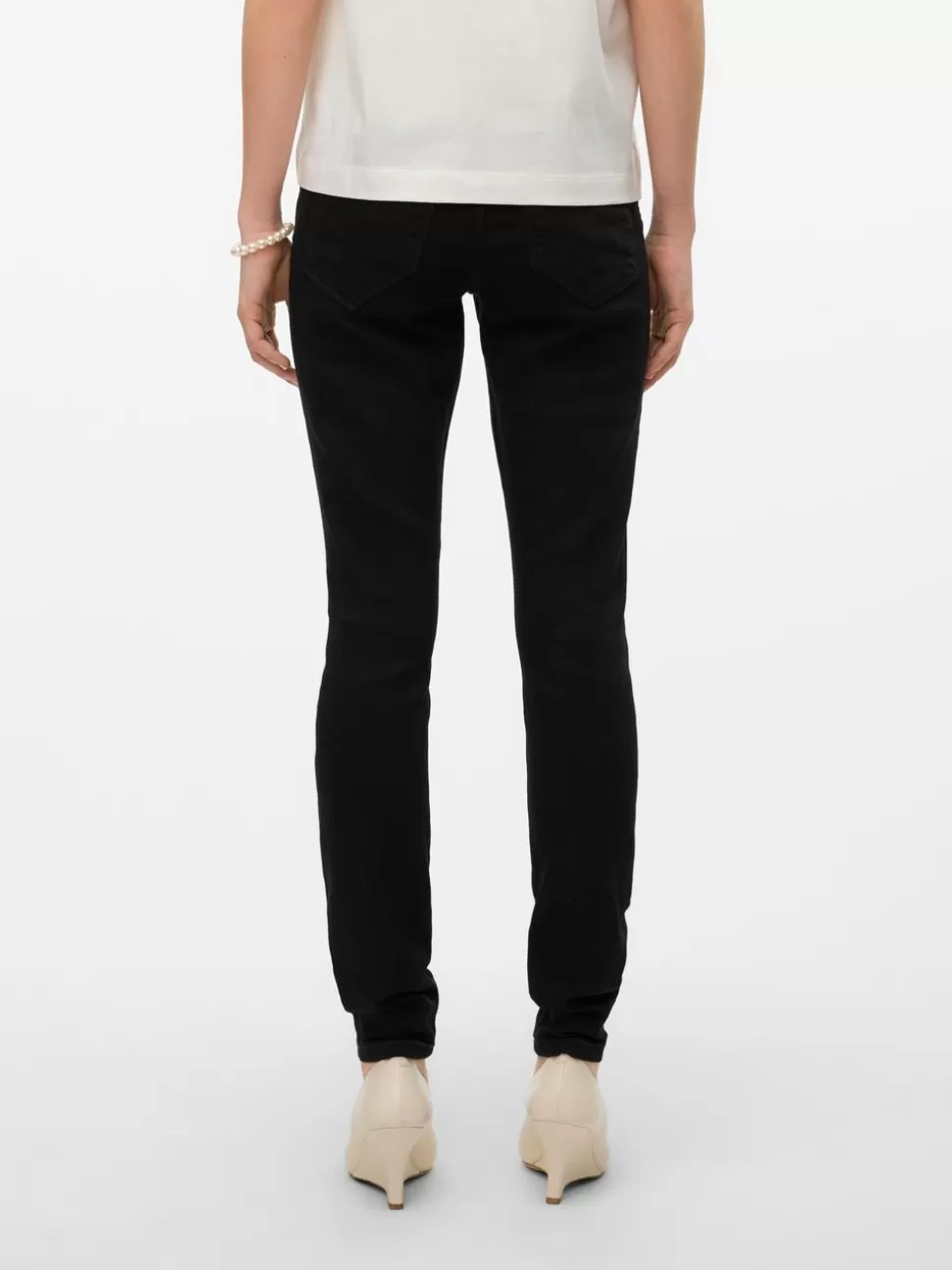 Jeans | Basics^VERO MODA VMELLY Medelhög Midja Skinny Fit Jeans Black
