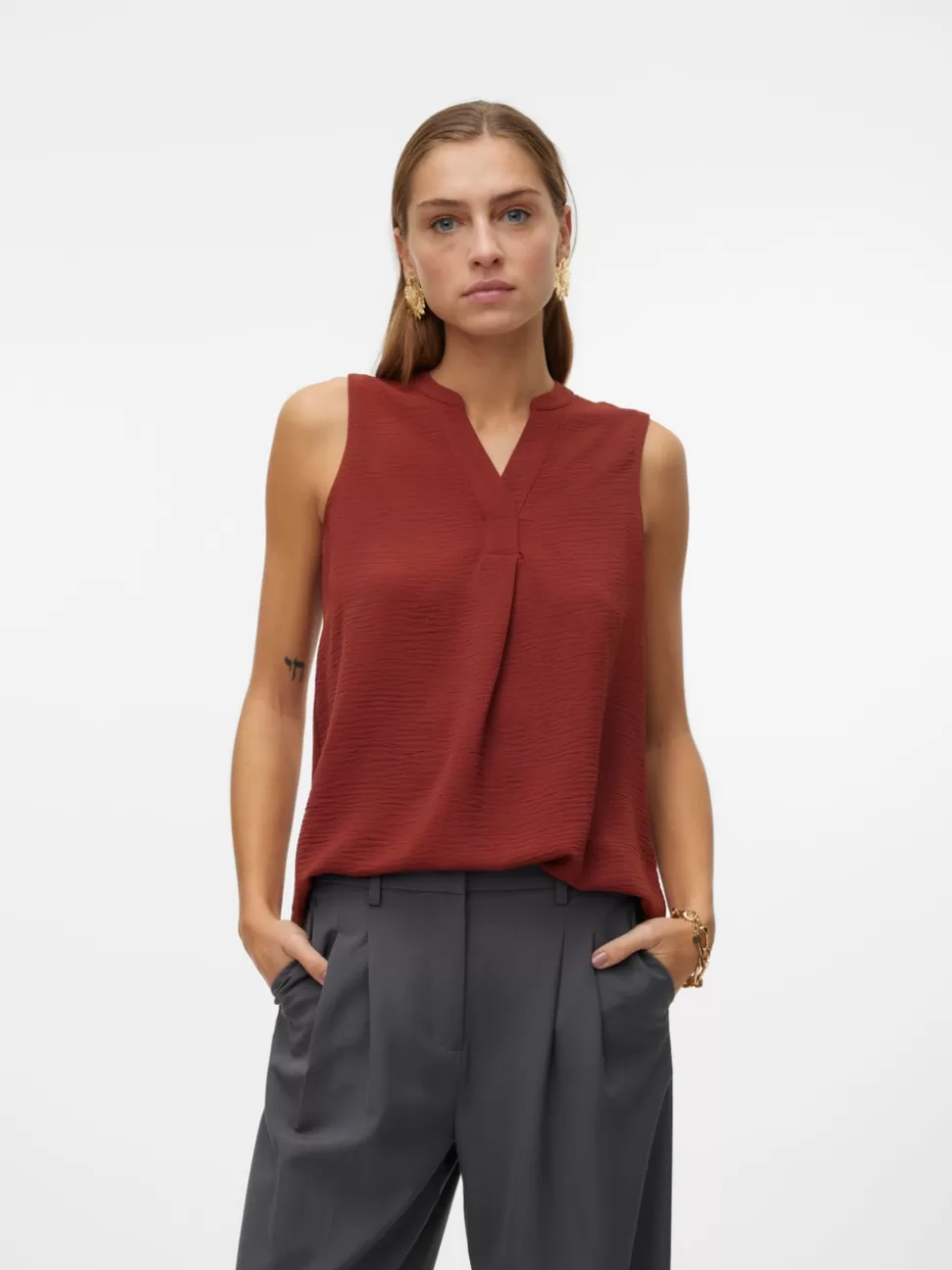 Toppar | Basics^VERO MODA VMELVA Topp Madder Brown