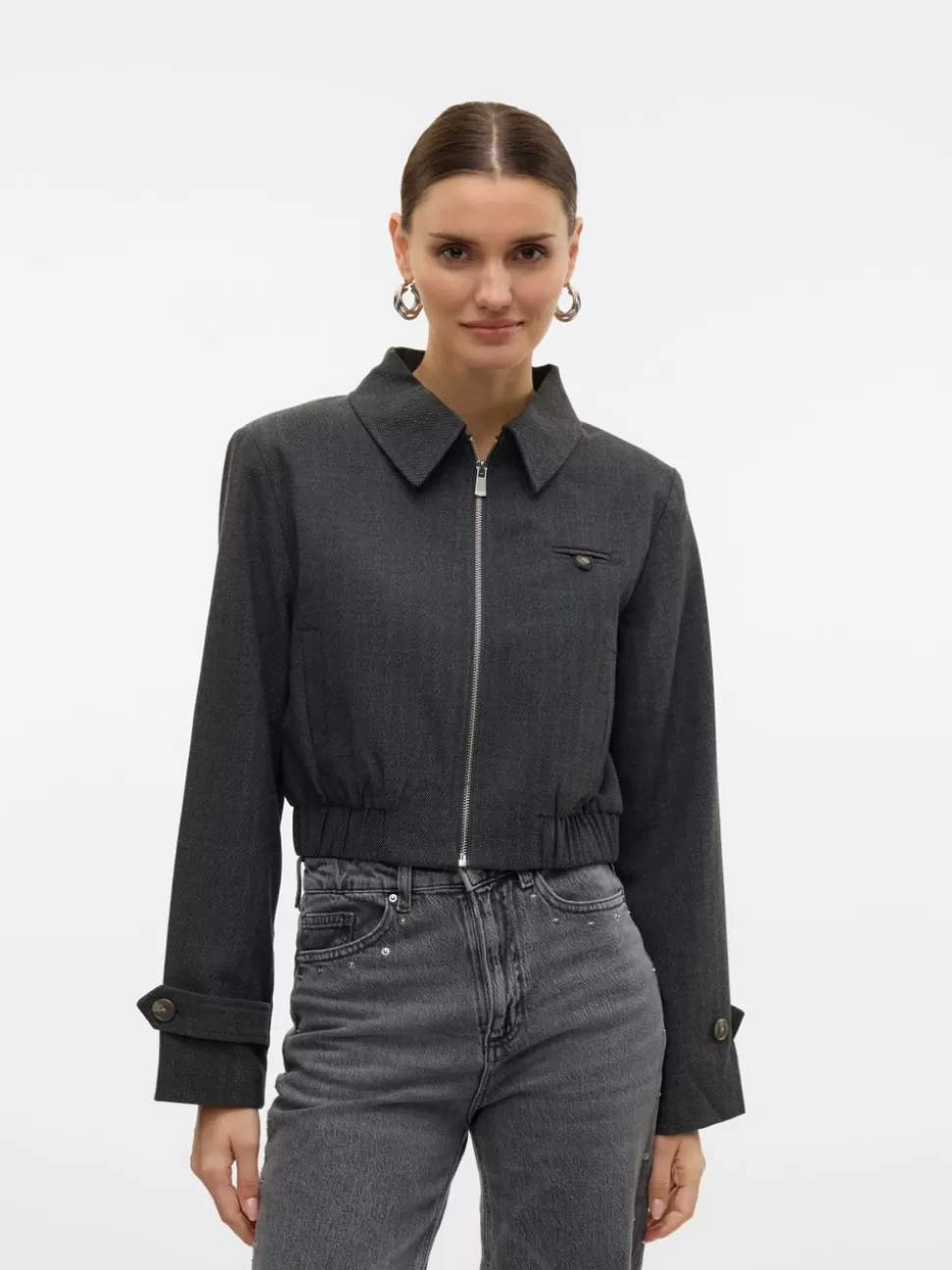 Jackor^VERO MODA VMEMILI Ytter-bomber Dark Grey