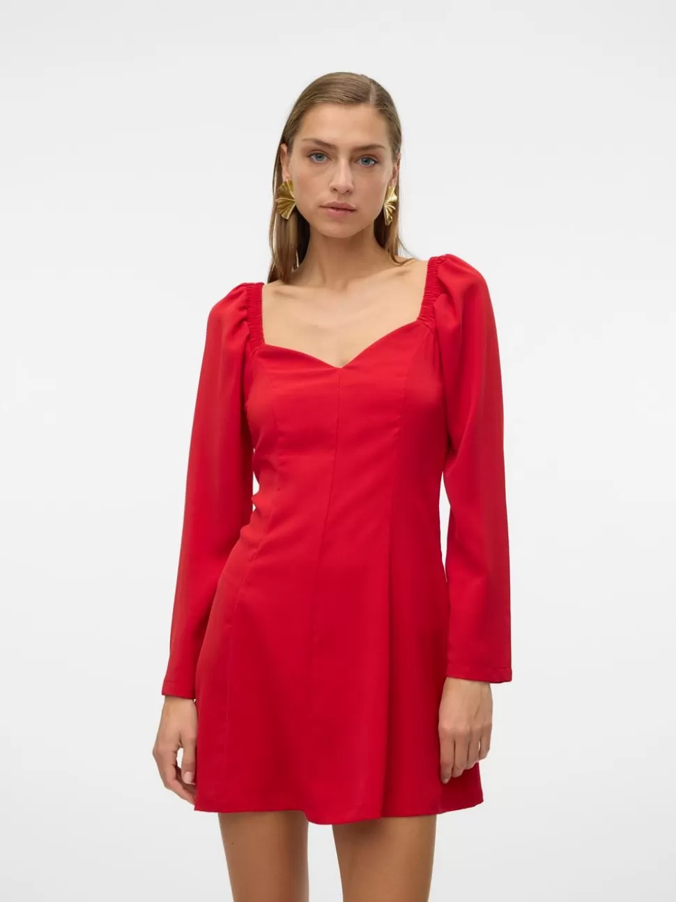 Festkläder^VERO MODA VMEMILIE Kort Klänning Salsa