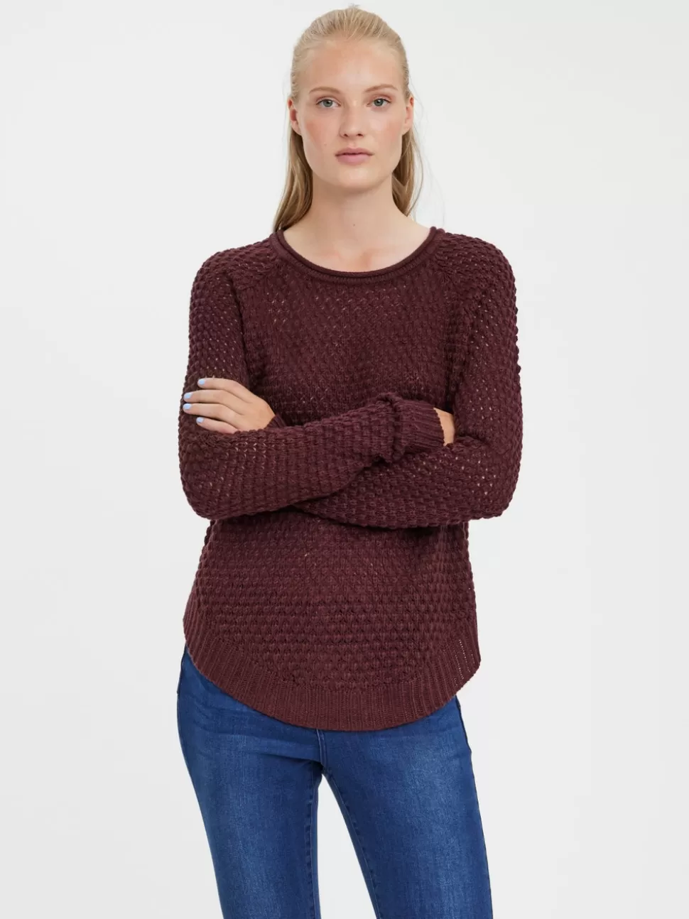 Stickat | Toppar^VERO MODA VMESME Pullover Winetasting