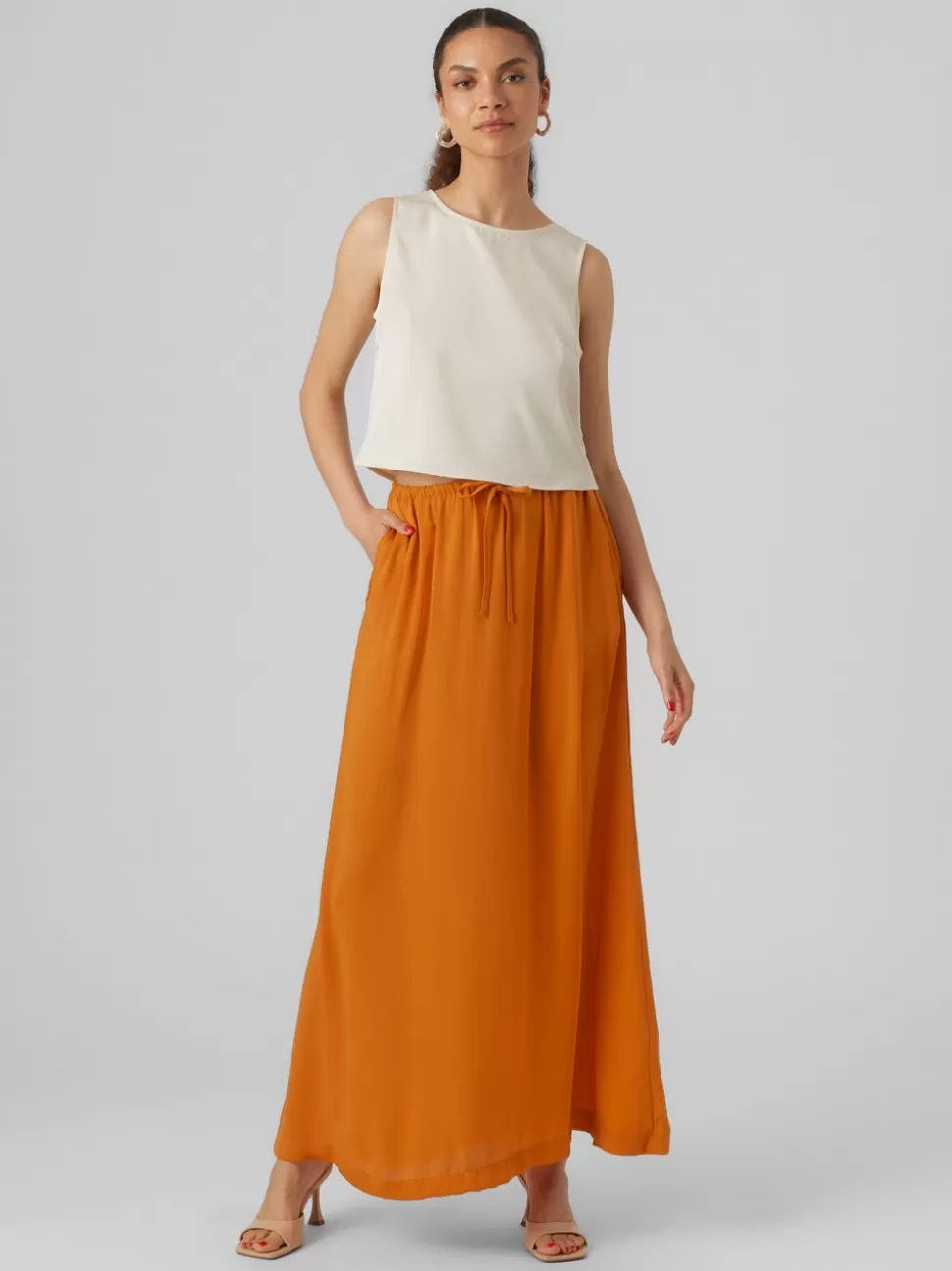 Kjolar^VERO MODA VMFABIANA Lång Kjol Marmalade