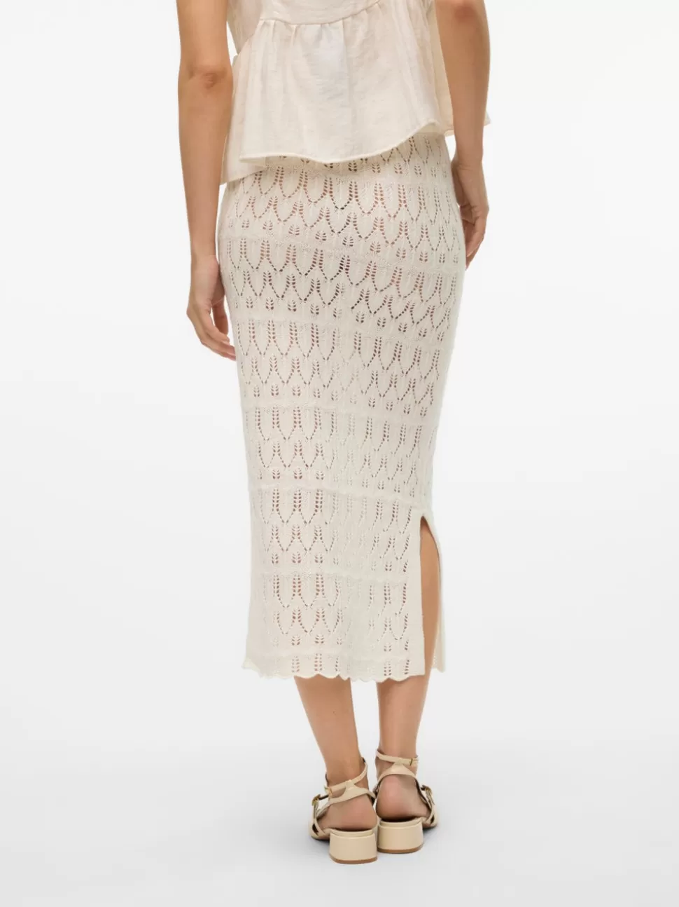 Kjolar^VERO MODA VMFABIENNE Hög Midja Lång Kjol Snow White