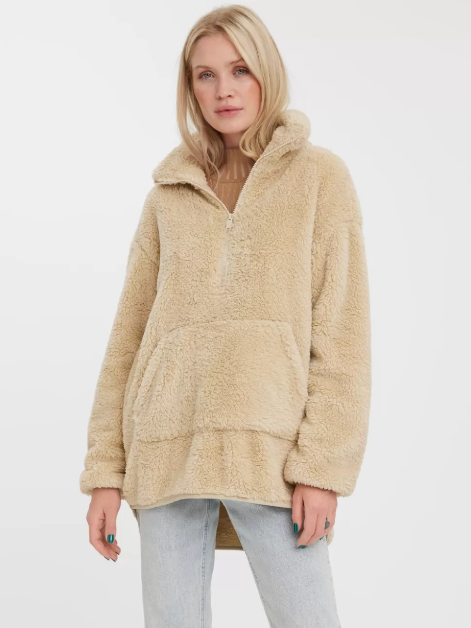 Stickat^VERO MODA VMFILLY Pullover Oatmeal