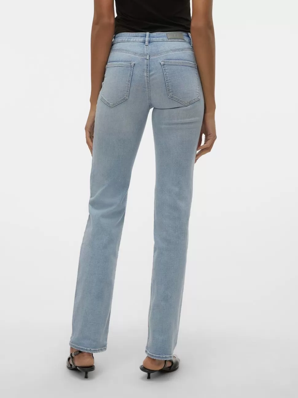 Jeans | Basics^VERO MODA VMFLASH Medelhög Midja Rak Passform Jeans Light Blue Denim