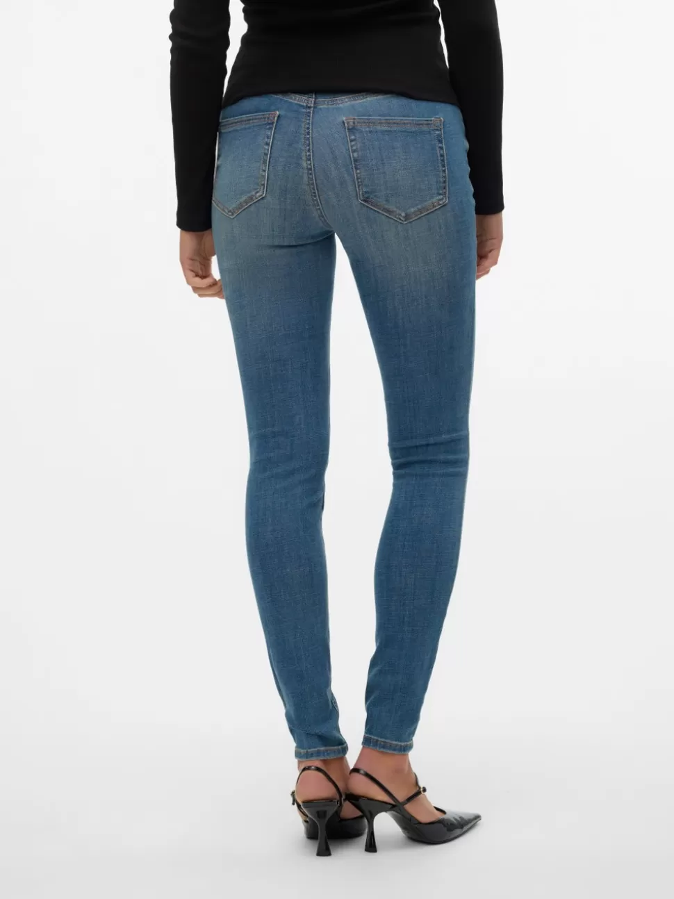 Jeans^VERO MODA VMFLASH Medelhög Midja Skinny Fit Jeans Medium Blue Denim