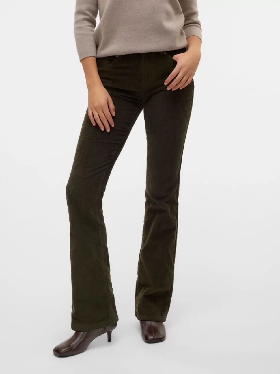 Jeans^VERO MODA VMFLASH Medelhög Midja Utsvängd Passform Jeans Forest Night