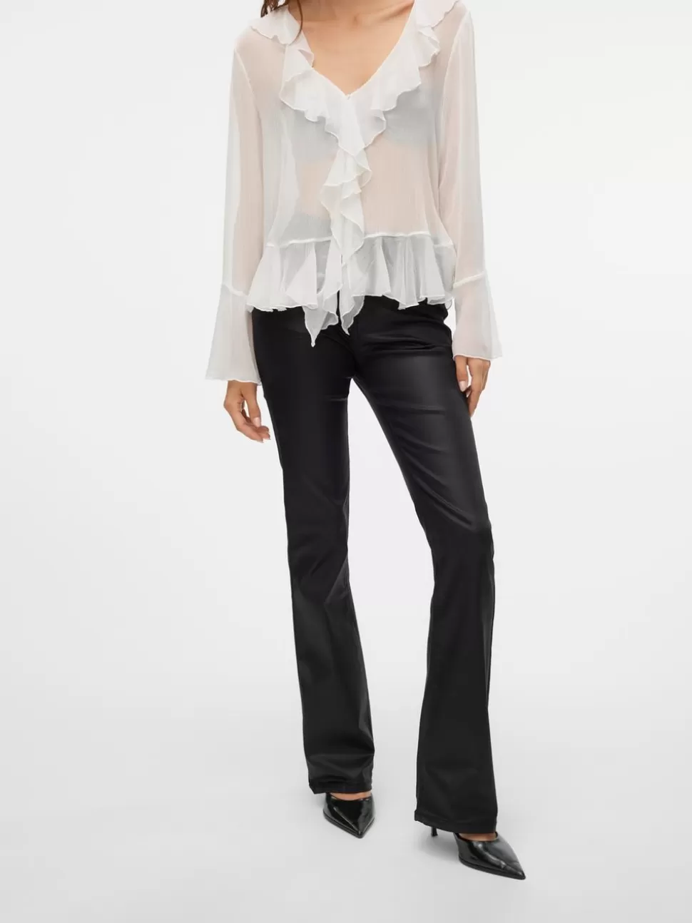 Jeans^VERO MODA VMFLASH Medelhög Midja Utsvängd Passform Jeans Black