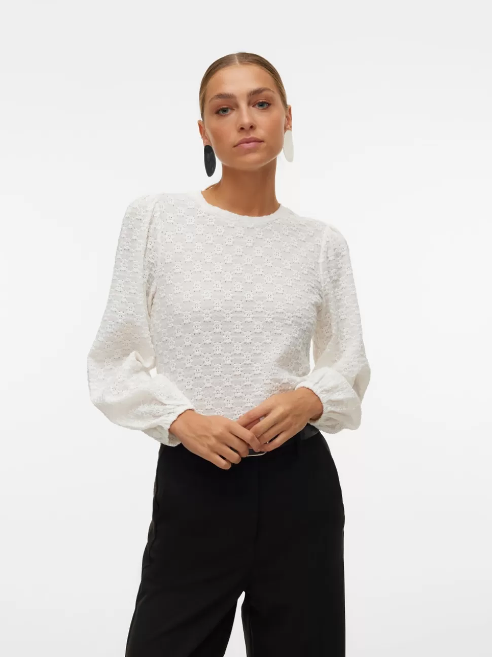 Toppar^VERO MODA VMFLOWER Topp Snow White