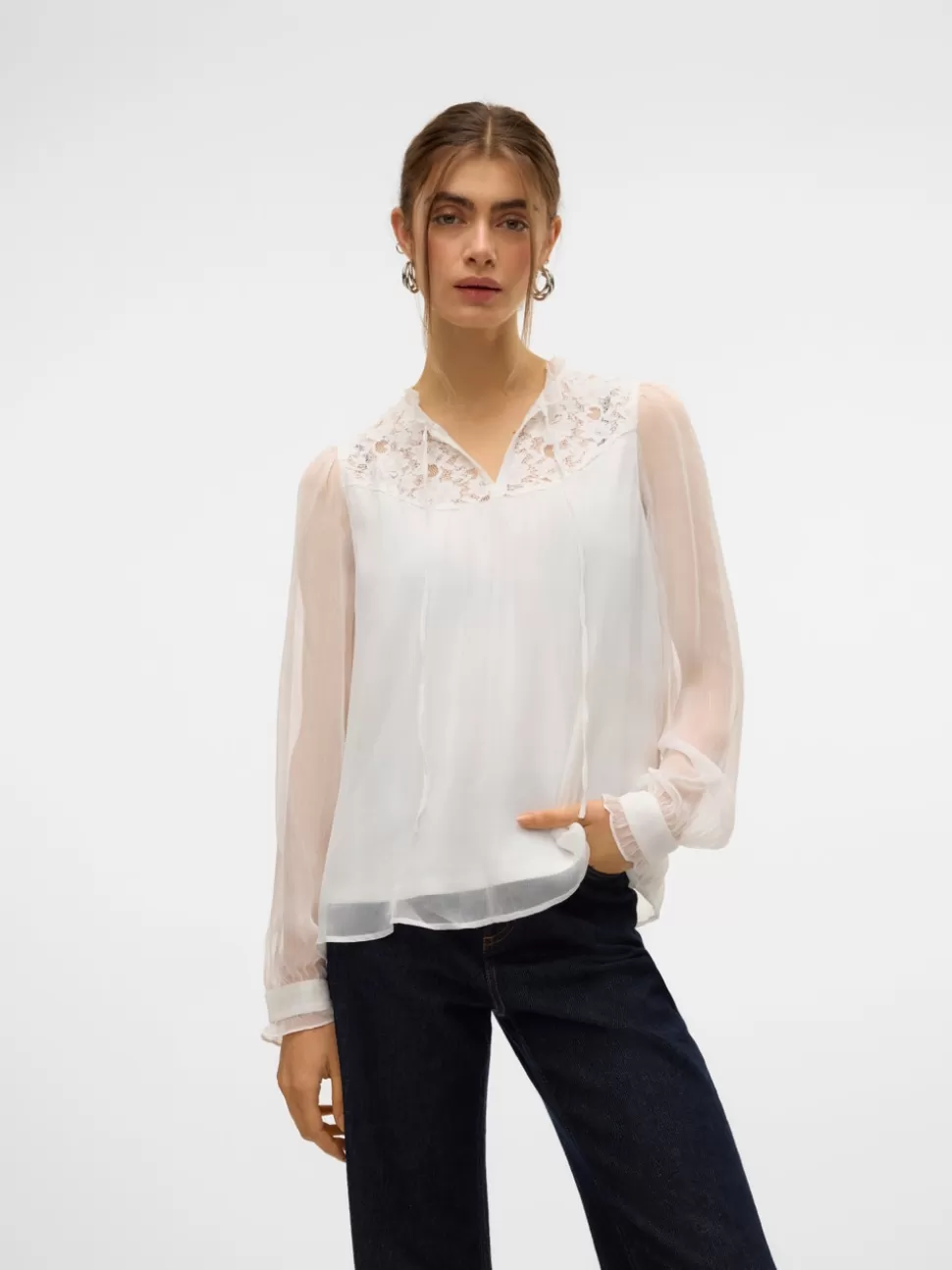Toppar^VERO MODA VMGABY Topp Snow White