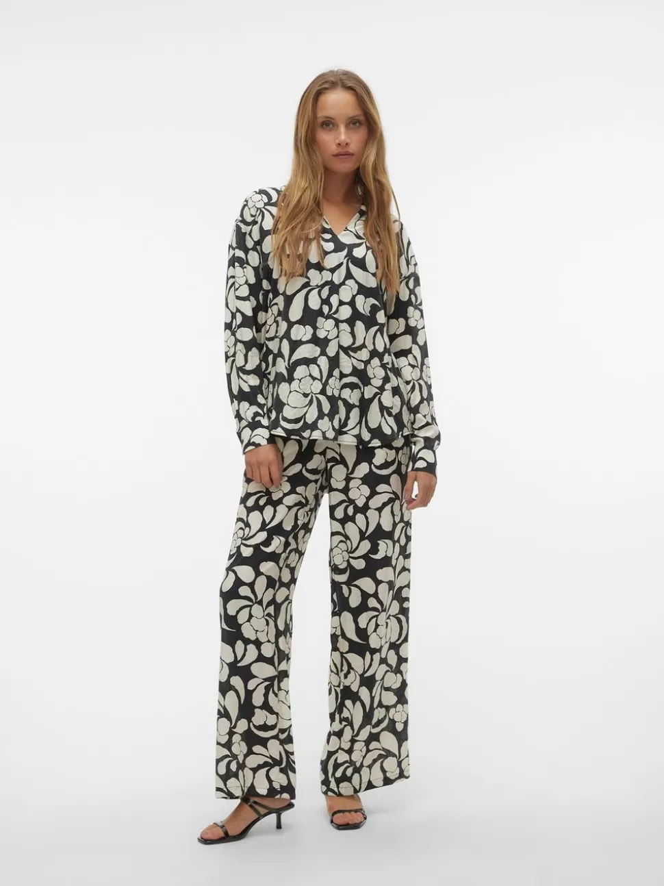 Festkläder | Byxor^VERO MODA VMGAJA Hög Midja Byxor Black