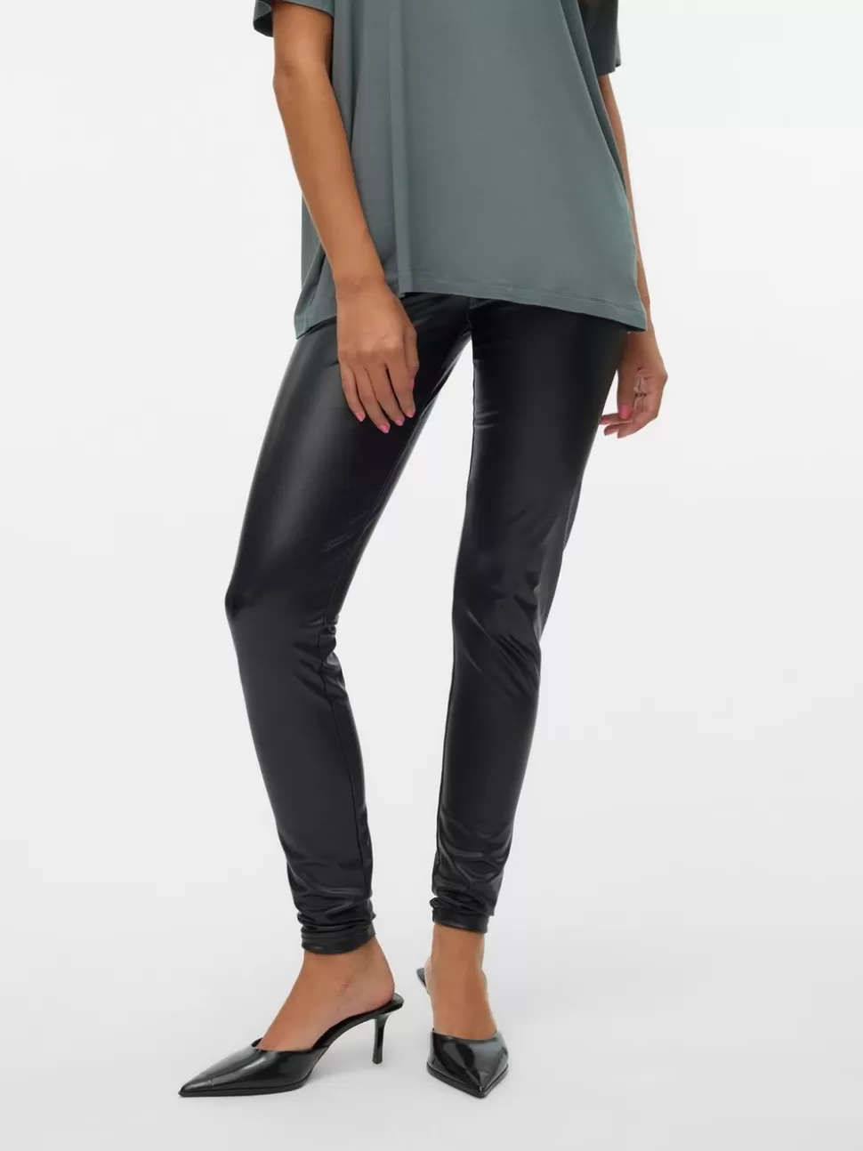 Festkläder | Byxor^VERO MODA VMGANA Medelhög Midja Leggings Black