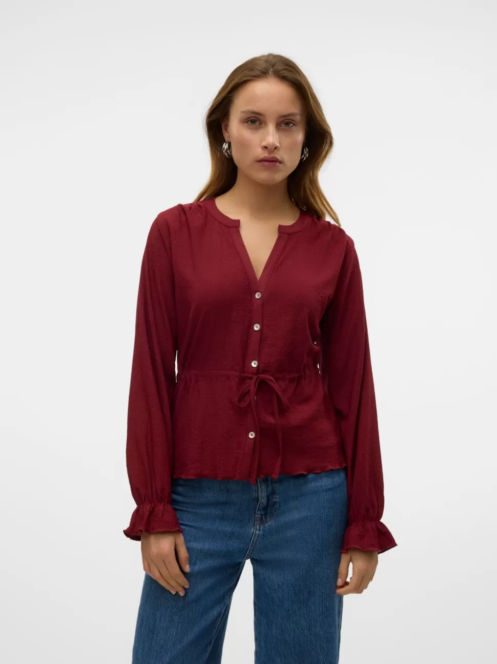 Toppar^VERO MODA VMGELINA Topp Cabernet