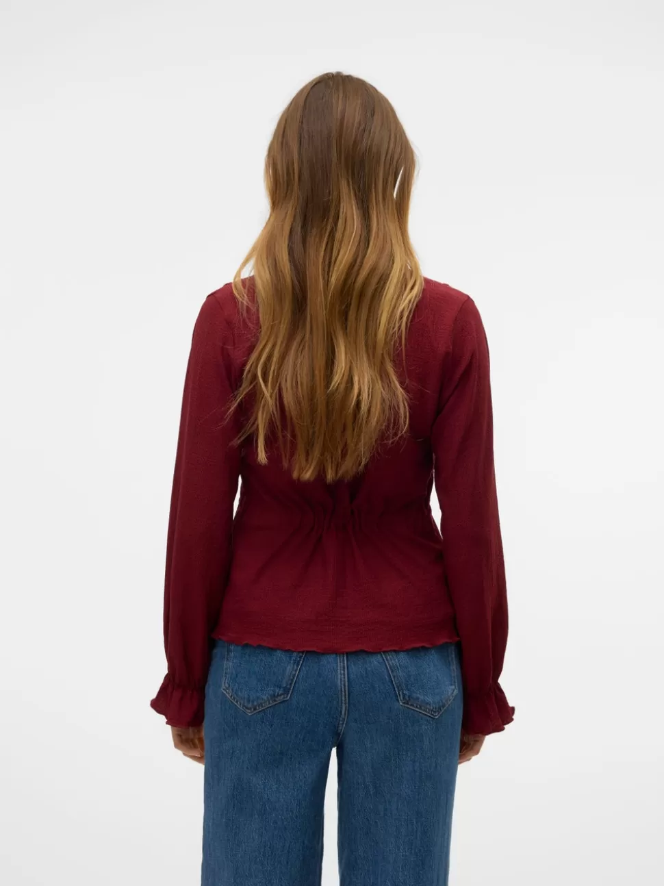 Toppar^VERO MODA VMGELINA Topp Cabernet