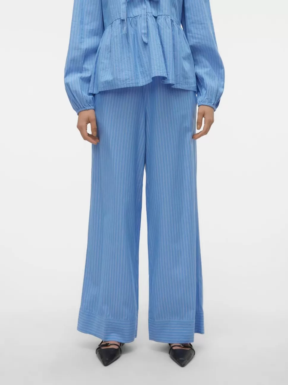 Byxor^VERO MODA VMGILI Hög Midja Byxor Provence