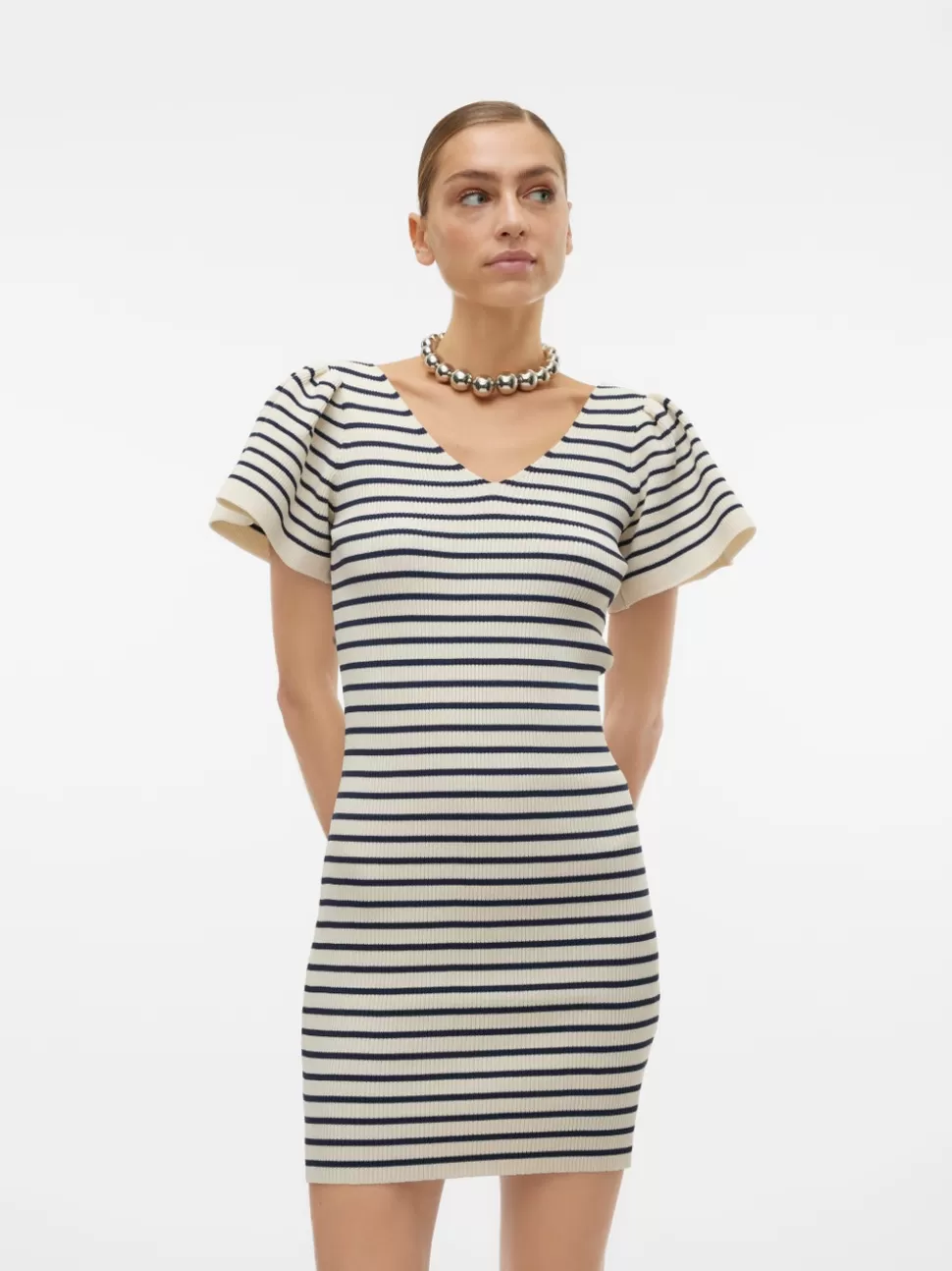Klänningar^VERO MODA VMGINNY Kort Klänning Eggnog
