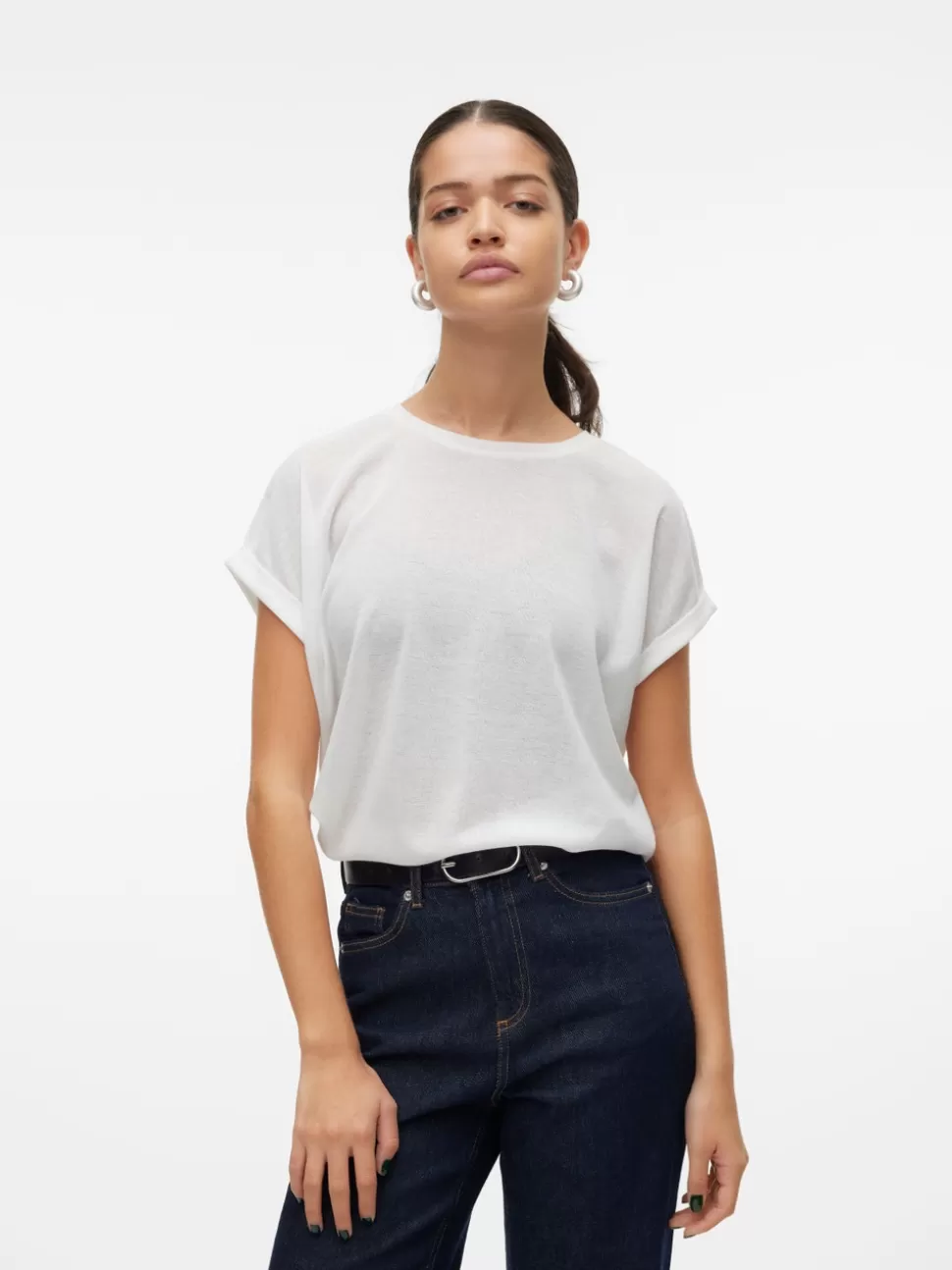 Toppar^VERO MODA VMGLITTER Topp Snow White