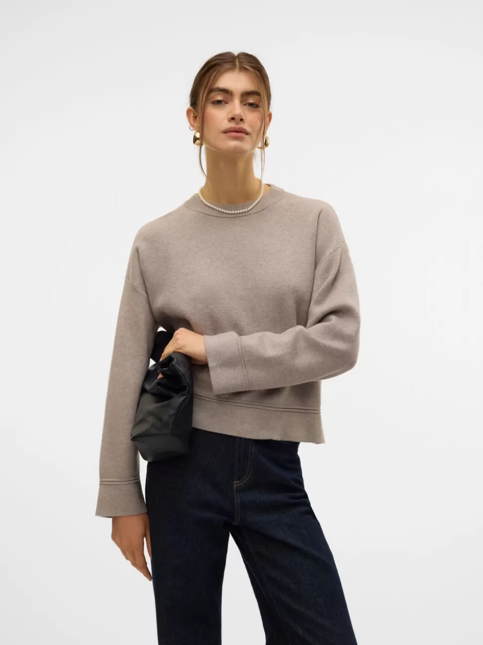 Stickat^VERO MODA VMGOLD Pullover Moon Rock