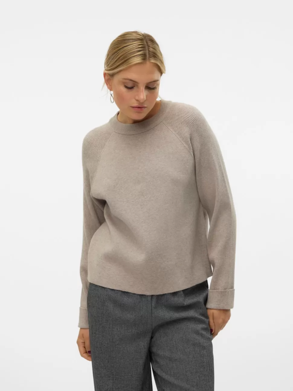Stickat^VERO MODA VMGOLD Pullover Moon Rock