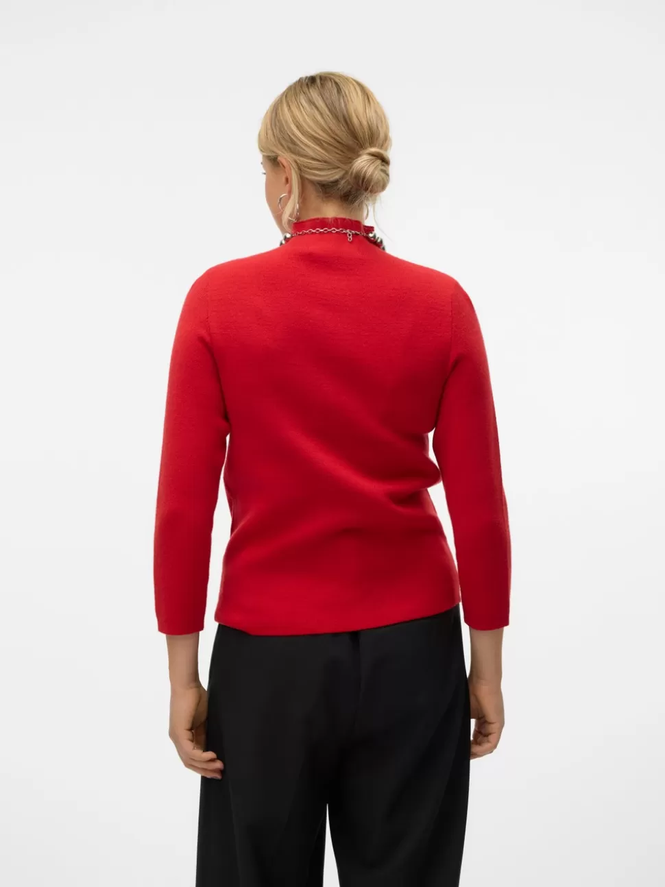 Stickat^VERO MODA VMGOLD Pullover Salsa