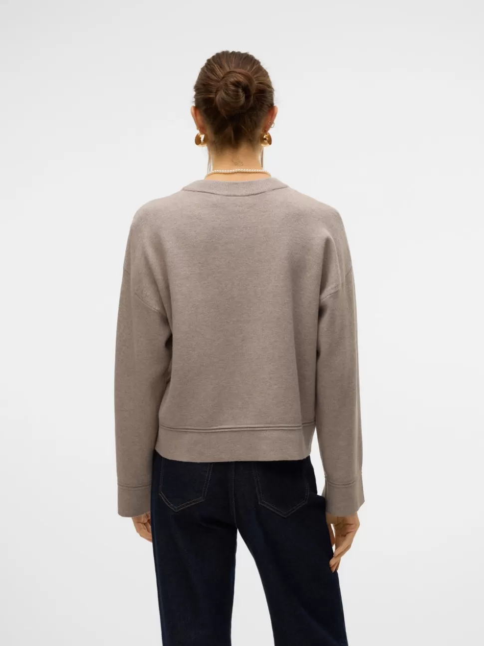 Stickat^VERO MODA VMGOLD Pullover Moon Rock