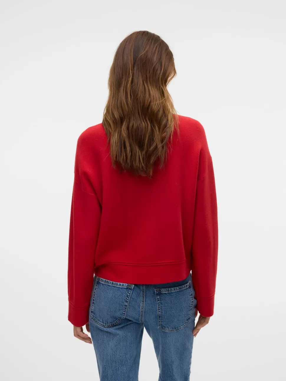 Stickat^VERO MODA VMGOLD Pullover Salsa