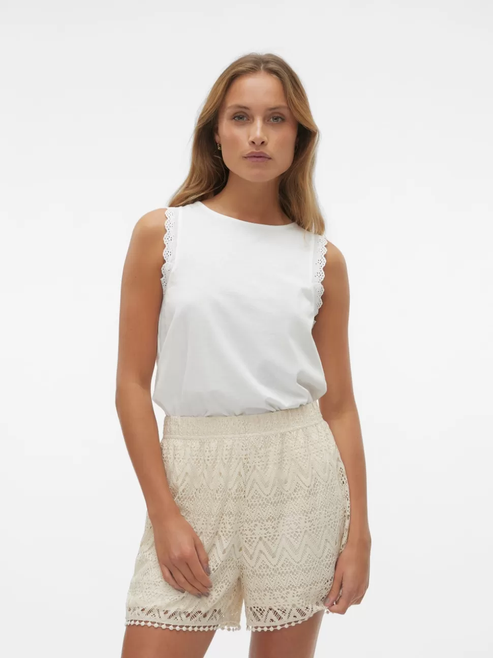 Toppar^VERO MODA VMHANNE Topp Snow White
