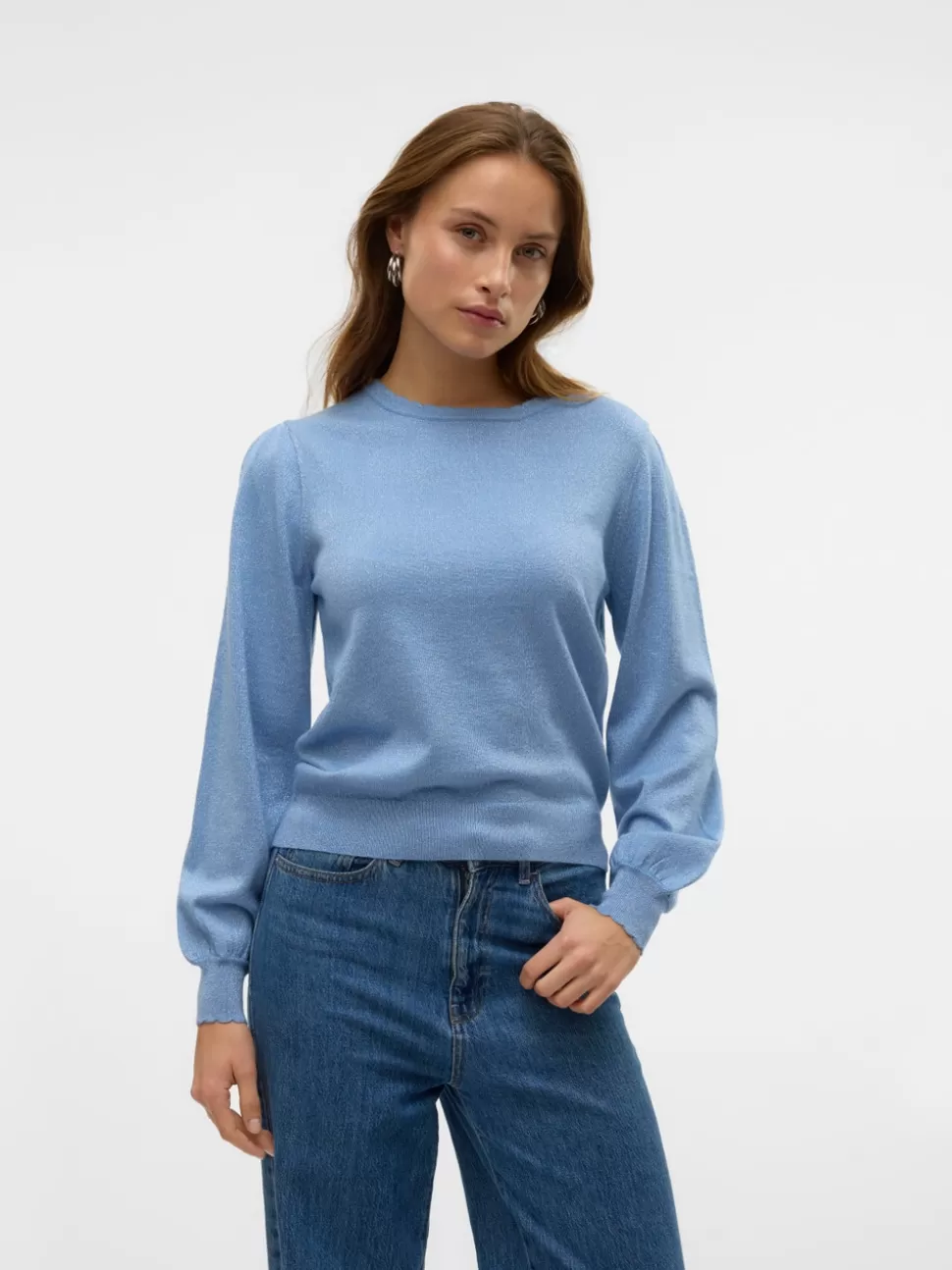 Stickat^VERO MODA VMHAPPYSHINE Pullover Allure