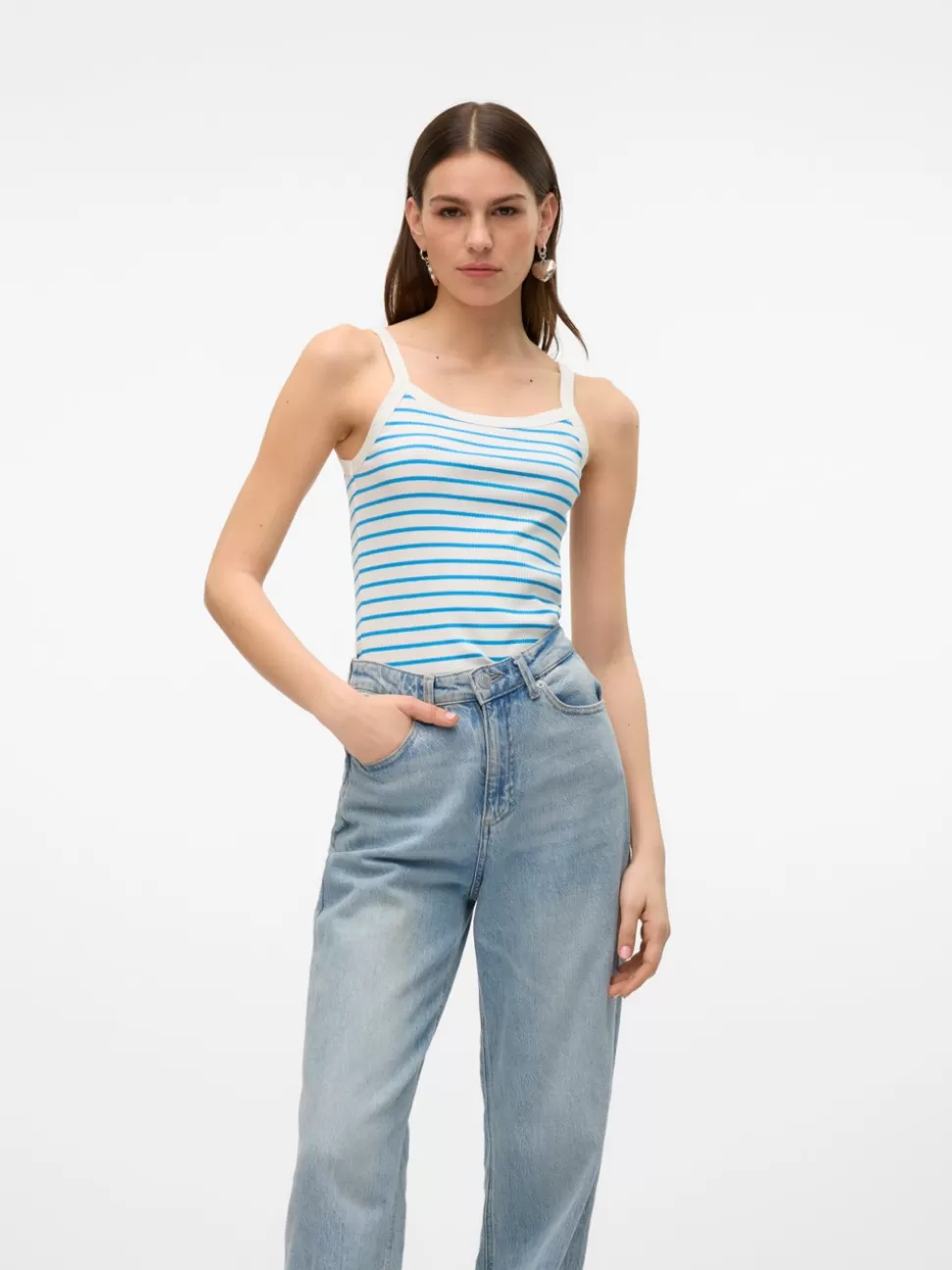 Toppar^VERO MODA VMHELLE Topp Snow White
