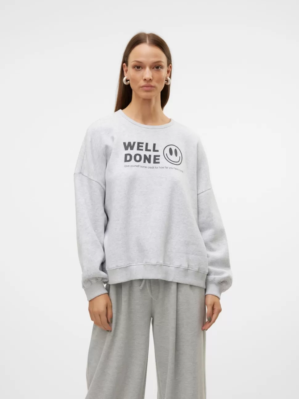 Sweatshirts^VERO MODA VMIJA Sweatshirt Super Light Grey Melange