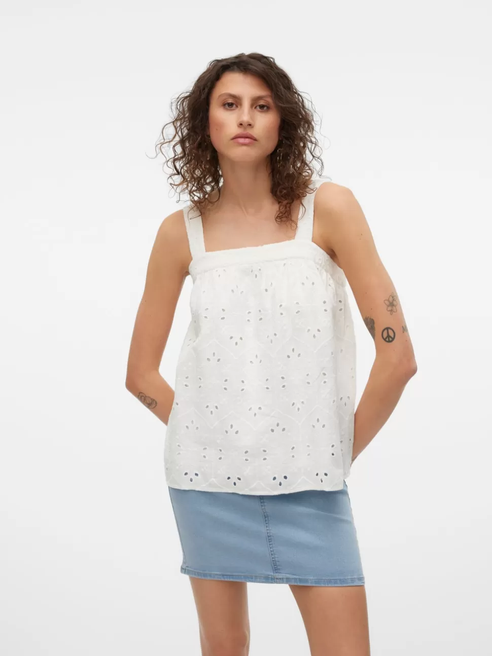 Toppar^VERO MODA VMIRINA Topp Snow White