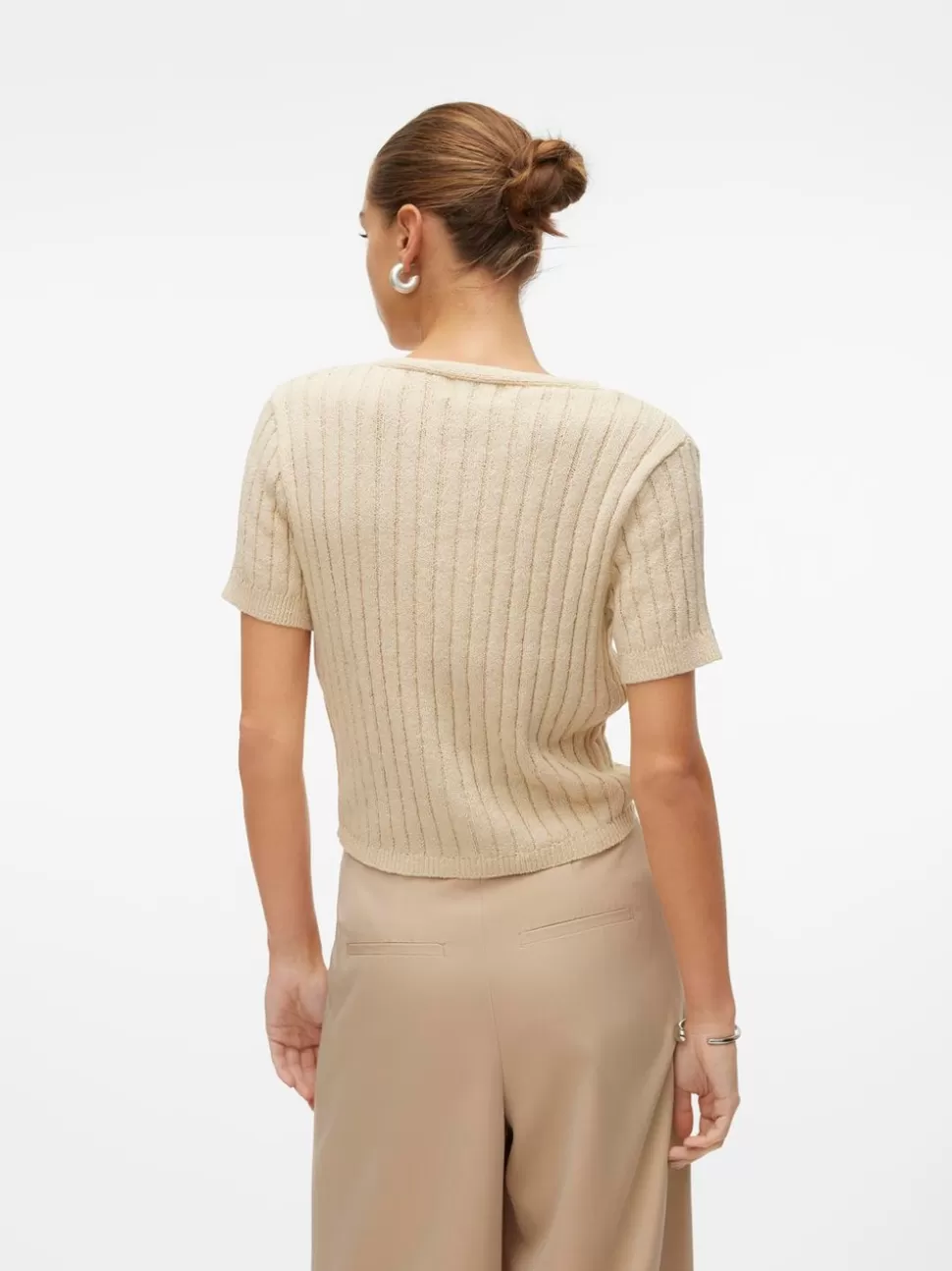 Stickat^VERO MODA VMIRIT Stickad Kofta Oatmeal