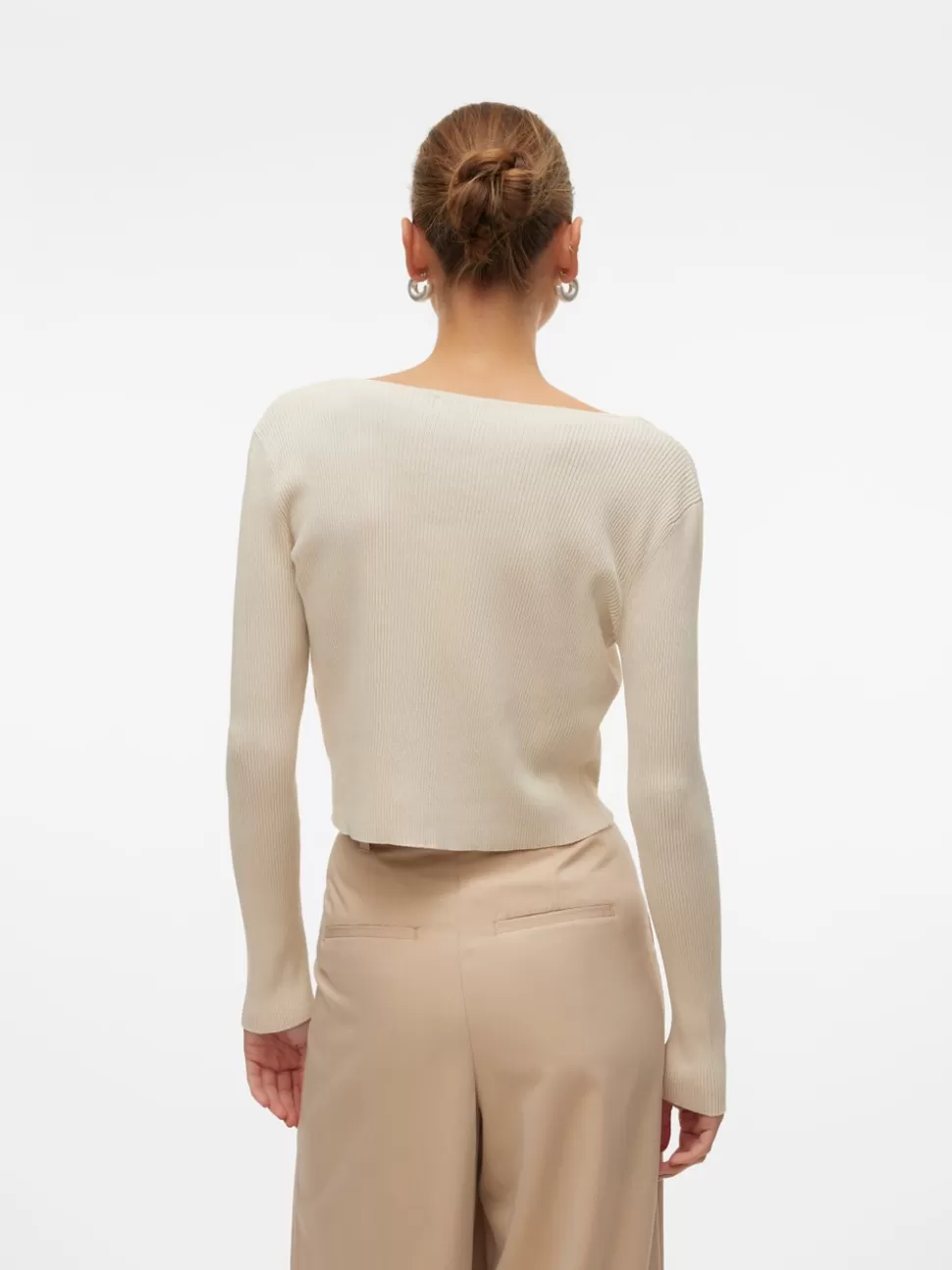 Stickat^VERO MODA VMIRUKA Stickad Kofta Oatmeal