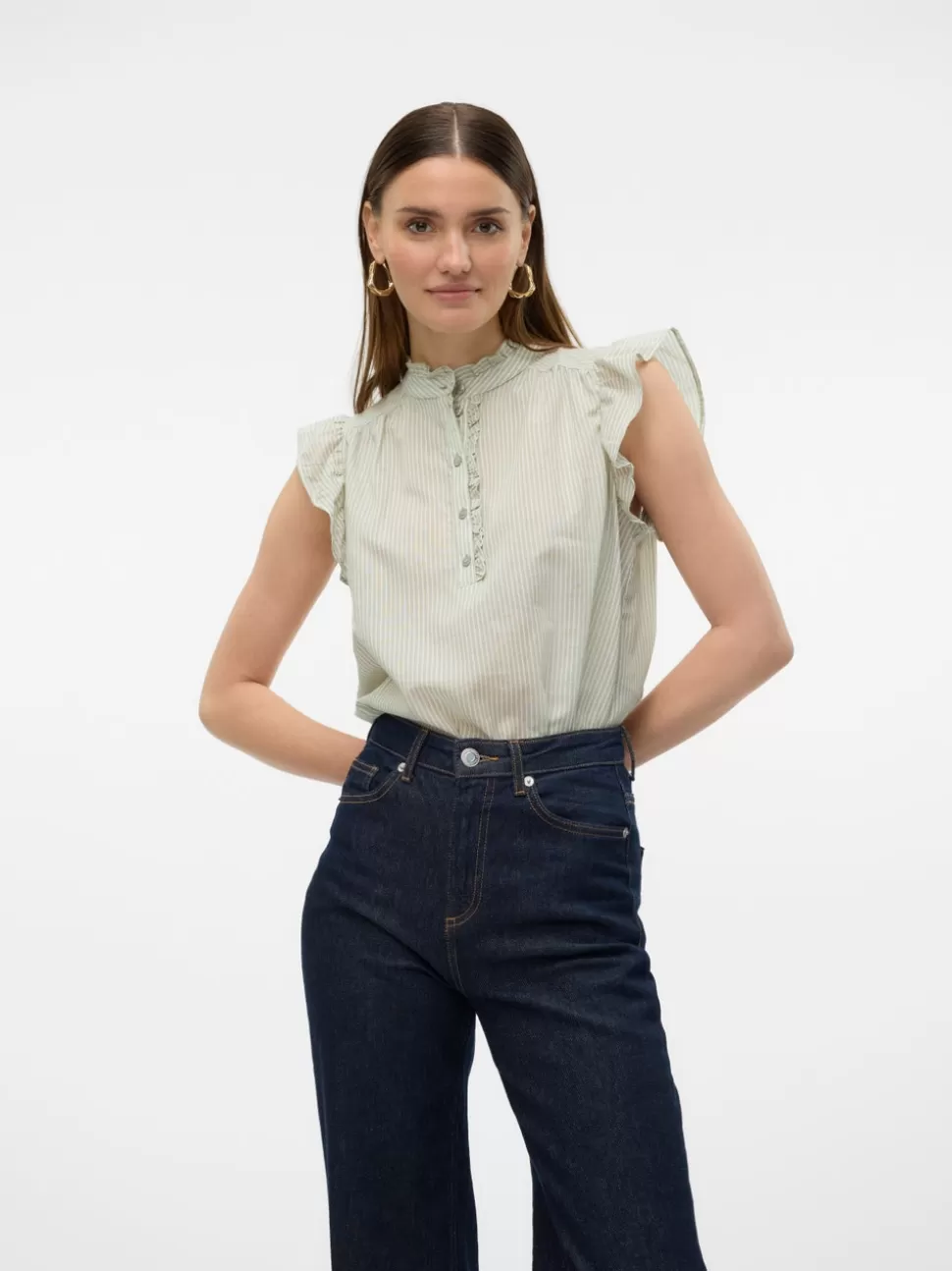 Toppar^VERO MODA VMISABEL Topp Reseda