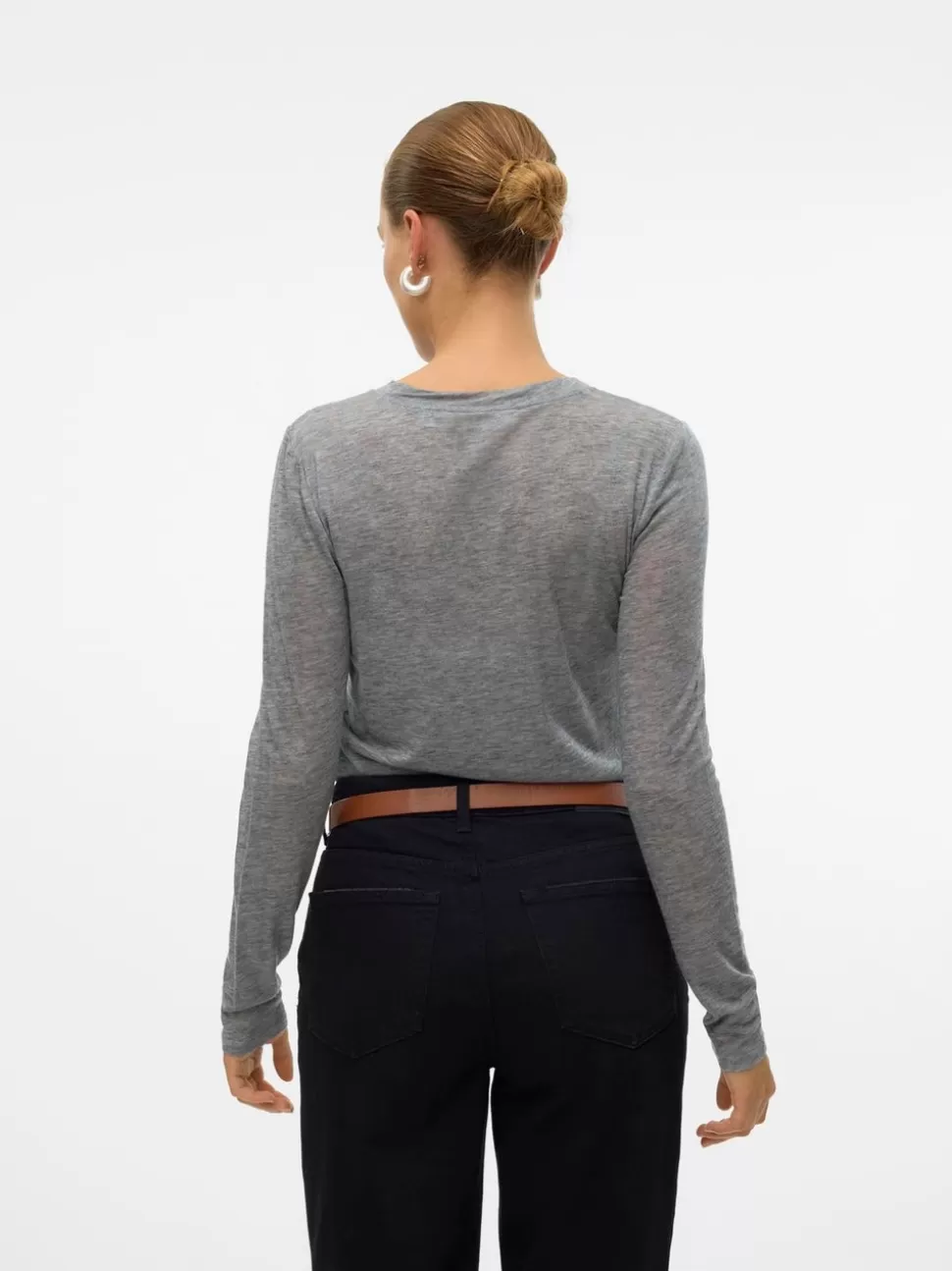 Stickat | Toppar^VERO MODA VMISADORA Pullover Medium Grey Melange